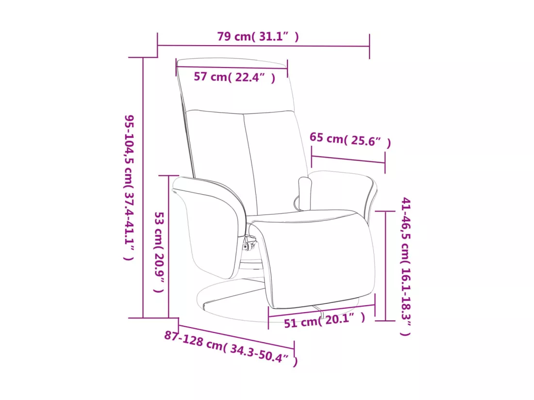 Fauteuil inclinable de massage et repose-pieds vert foncé tissu
