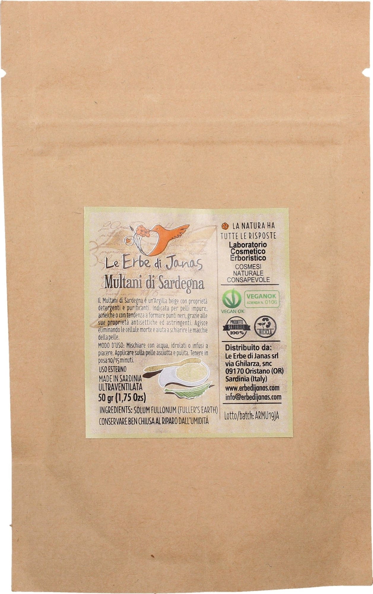 Le Erbe di Janas  Sardische Tonerde, 50 g