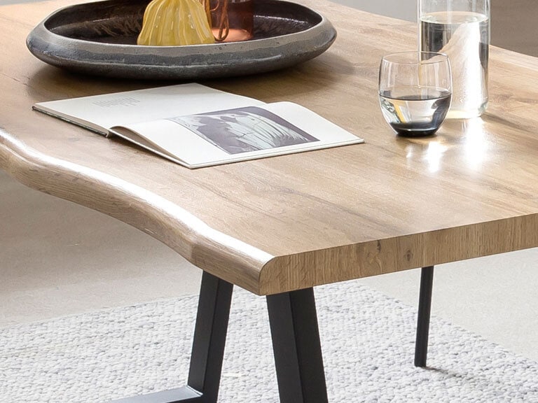 CASAVANTI Esstisch 160 x 90 cm Wildeiche-Dekor/schwarz