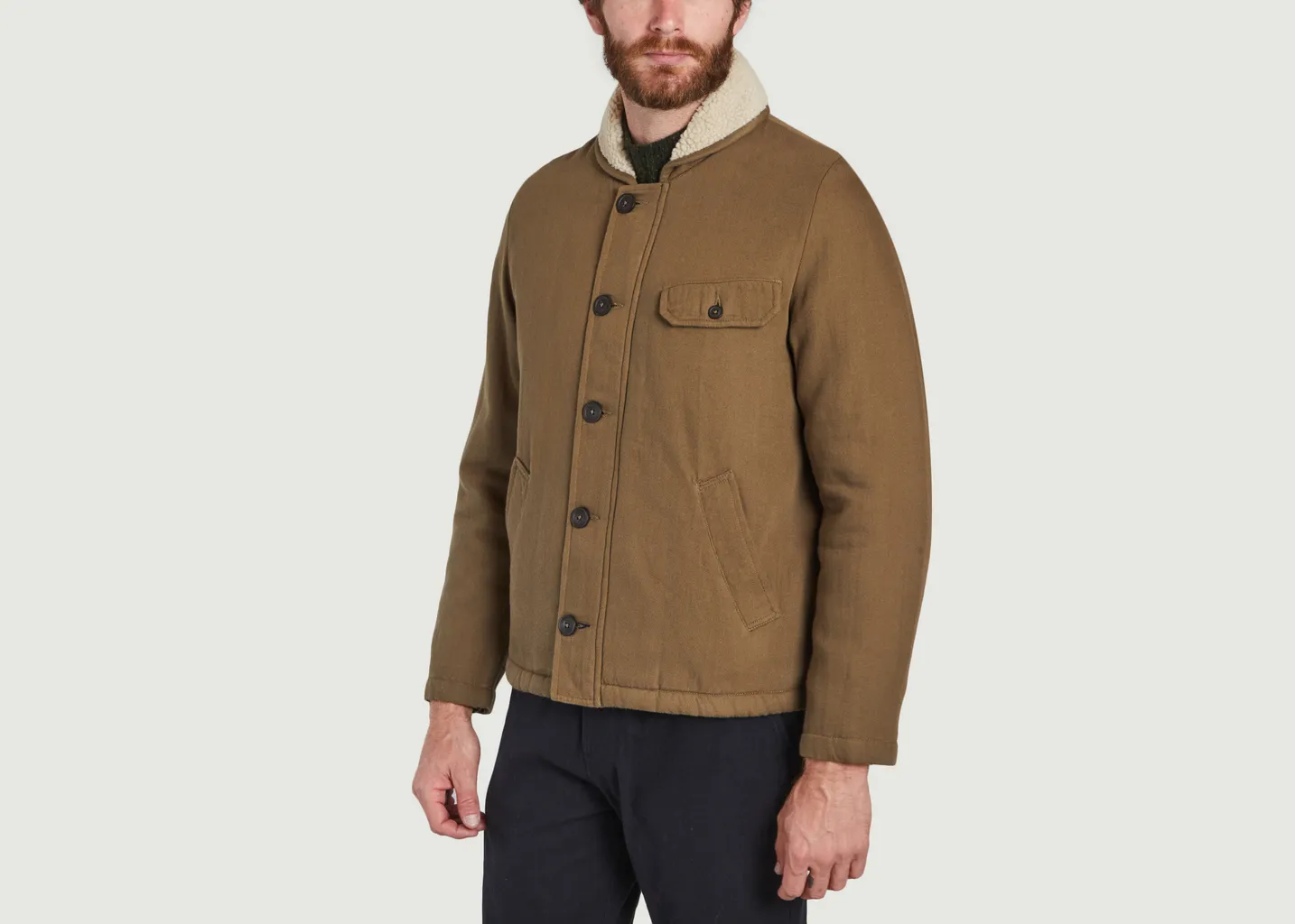 Veste coupe boxy en coton doublée effet fourrure N1 Universal Works