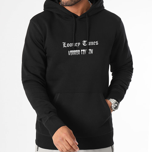 Sweat Capuche Horror Edition Bugs Bunny Graffiti Noir Argenté Réfléchissant
