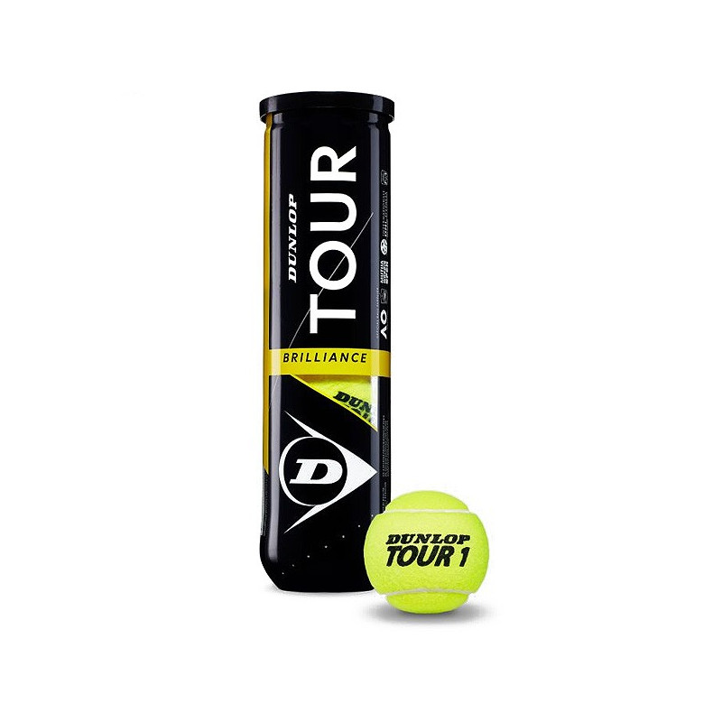 Tube 4 balles Dunlop Tour Brillance
