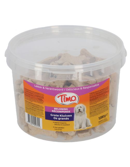 Timo Koekjes Grote Kluiven Emmer - Hondensnacks - Gevogelte Vlees 1.2 kg