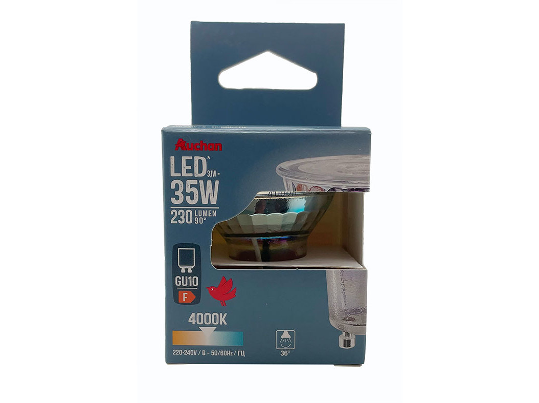 LÂMPADA LED AUCHAN GU10 35W LUZ BRANCA