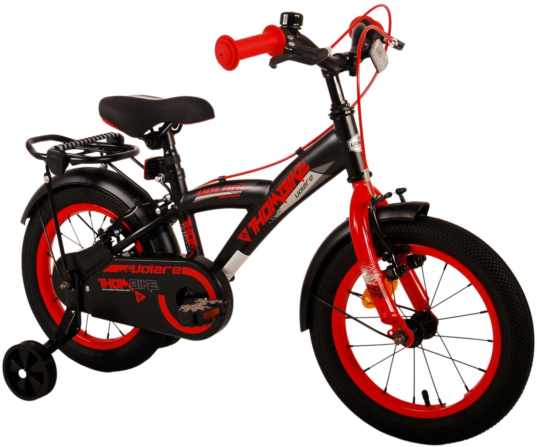 TPFSports Thombike Kinderfahrrad - Jungen - 14 Zoll - Rücktritt + Handbremse - Schwarz/Blau