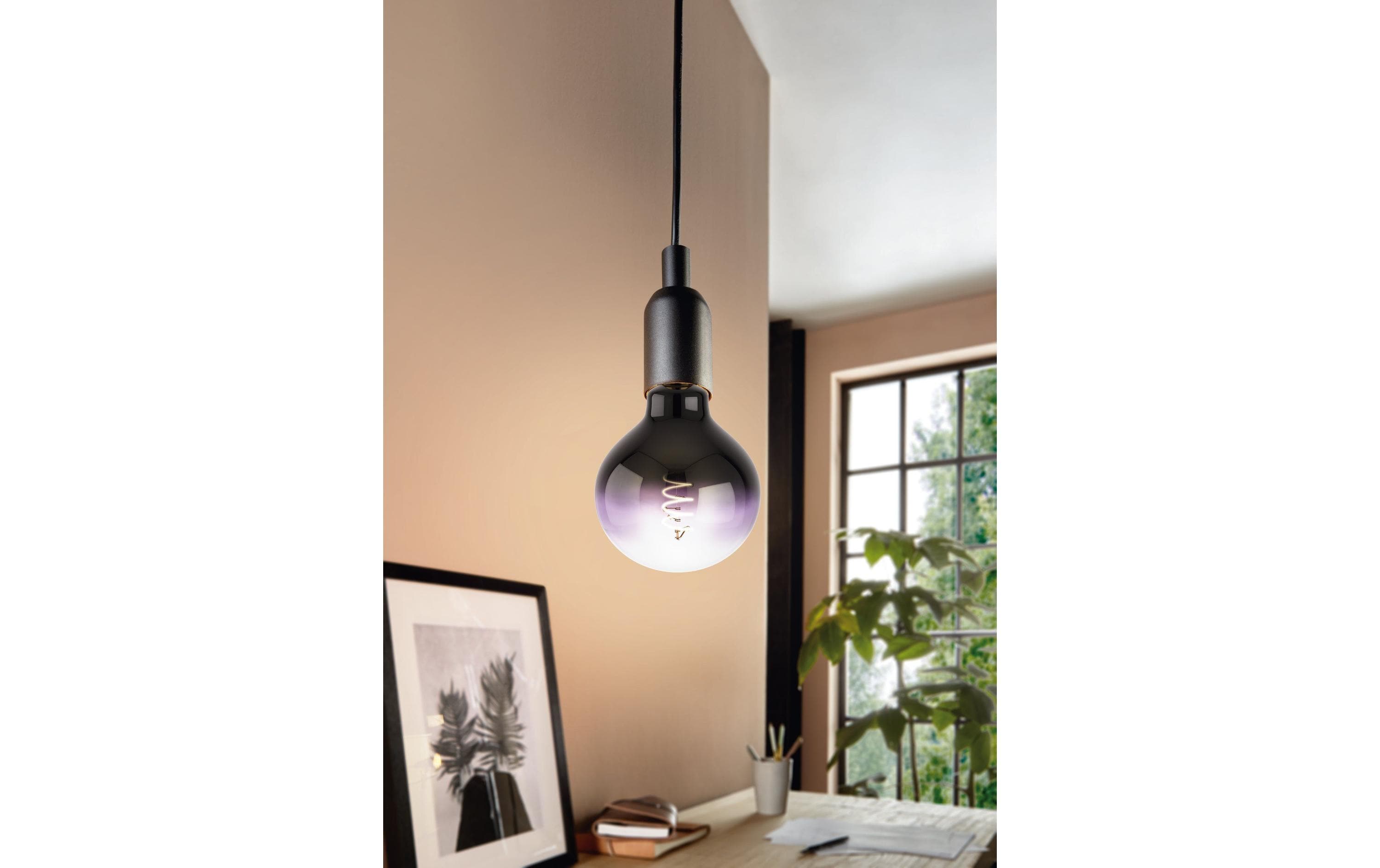Lampe 4 W E27 Schwarz-Transparent-ViolettLampe mit warmweissem Farbton