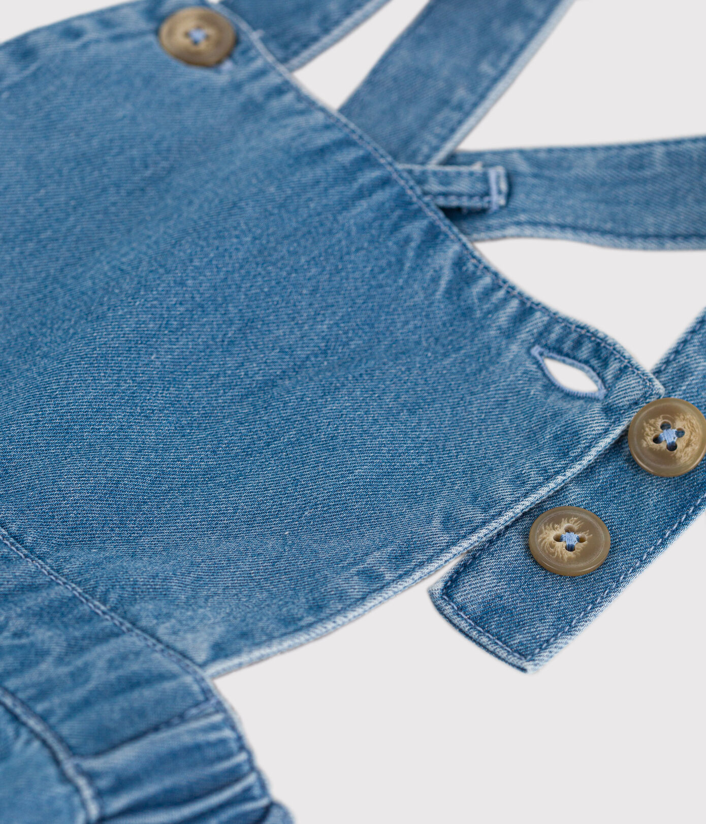 Robe sans manche bébé en denim léger