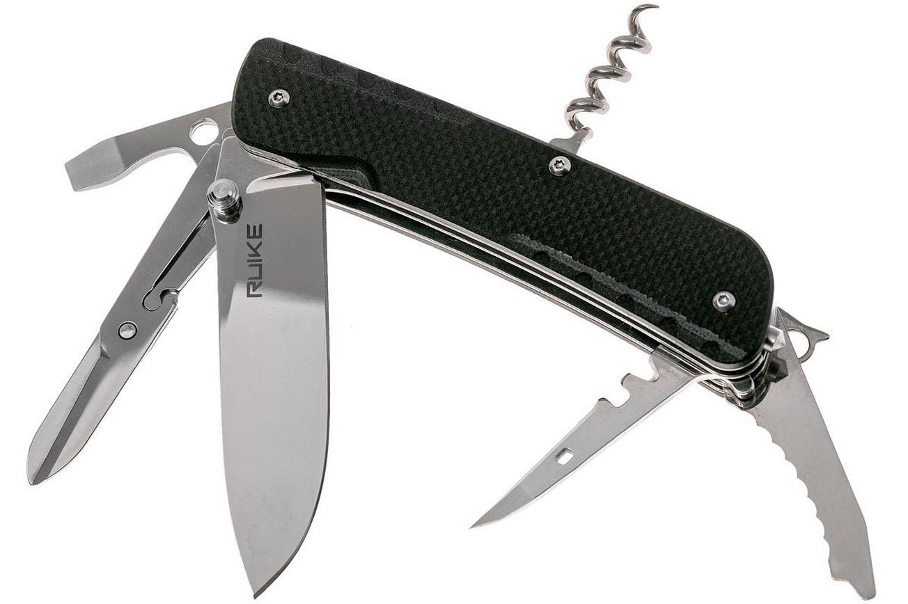Ruike LD31-B Trekker zakmes, zwart