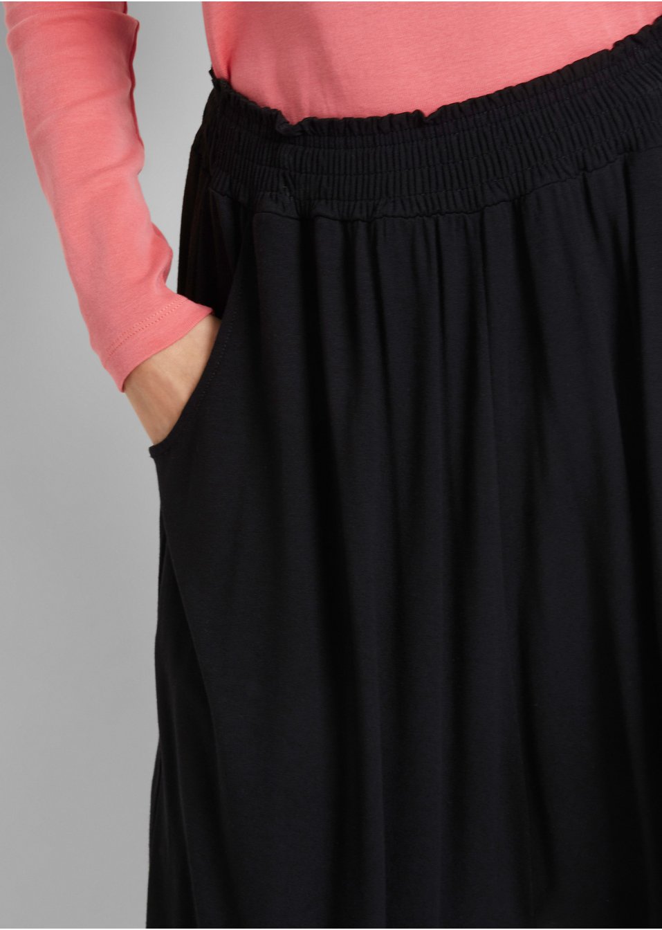 Pantalon sarouel en jersey avec taille confortable et poches