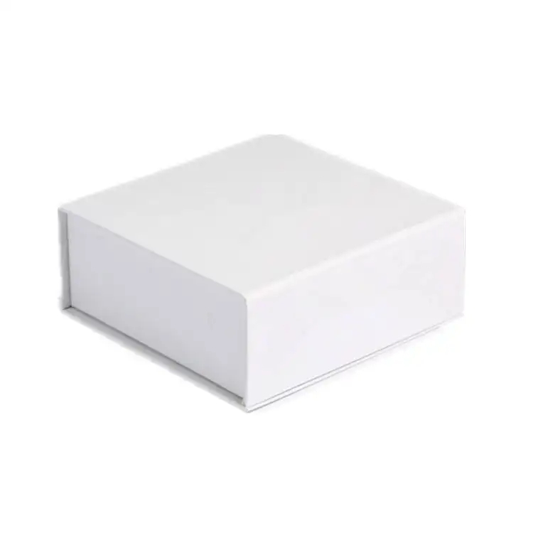 (11x11cm) Geschenk Schachtel Gift Box Verpackung mit Magnetischem Deckel - Weiss