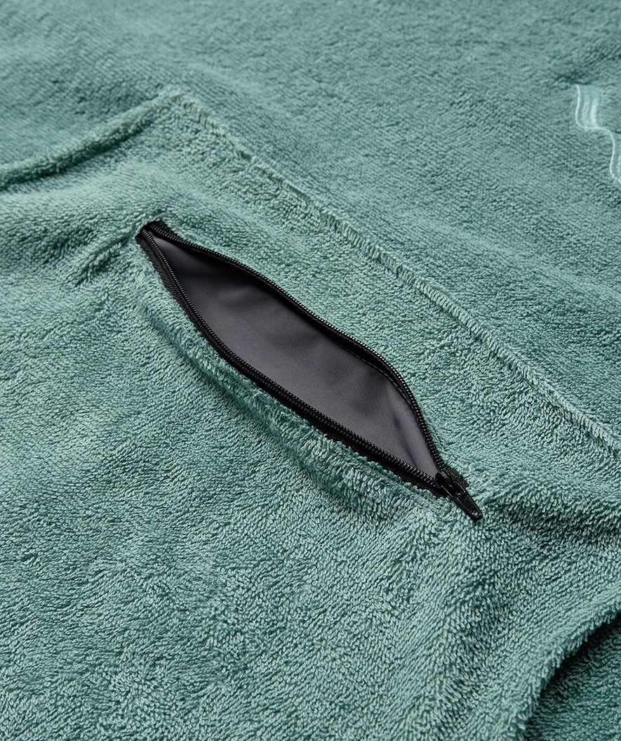Watery badeponcho til junior - Bomuld - Forrest Green
