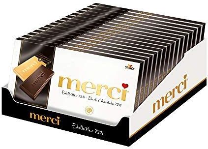merci - Tafelchocolade - Edelbitter - 72% - 15 x 100 g