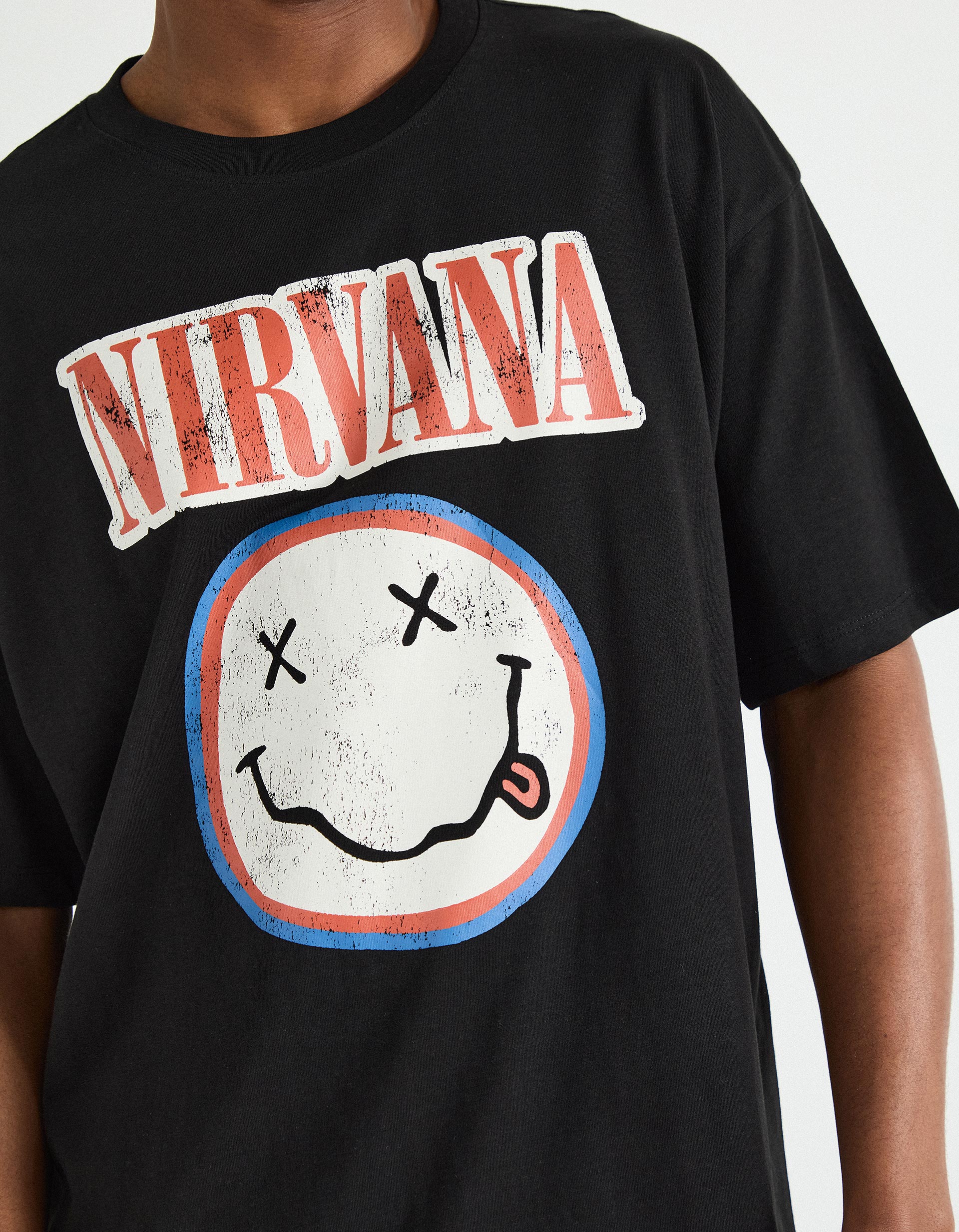 T-shirt 'Nirvana', Homem, Preto