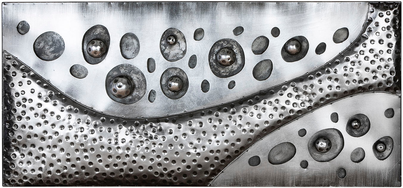 Casablanca by Gilde Metallbild »Bild rechteckig Callosti silberfarben H. 56 cm« 1 Stk. tlg.