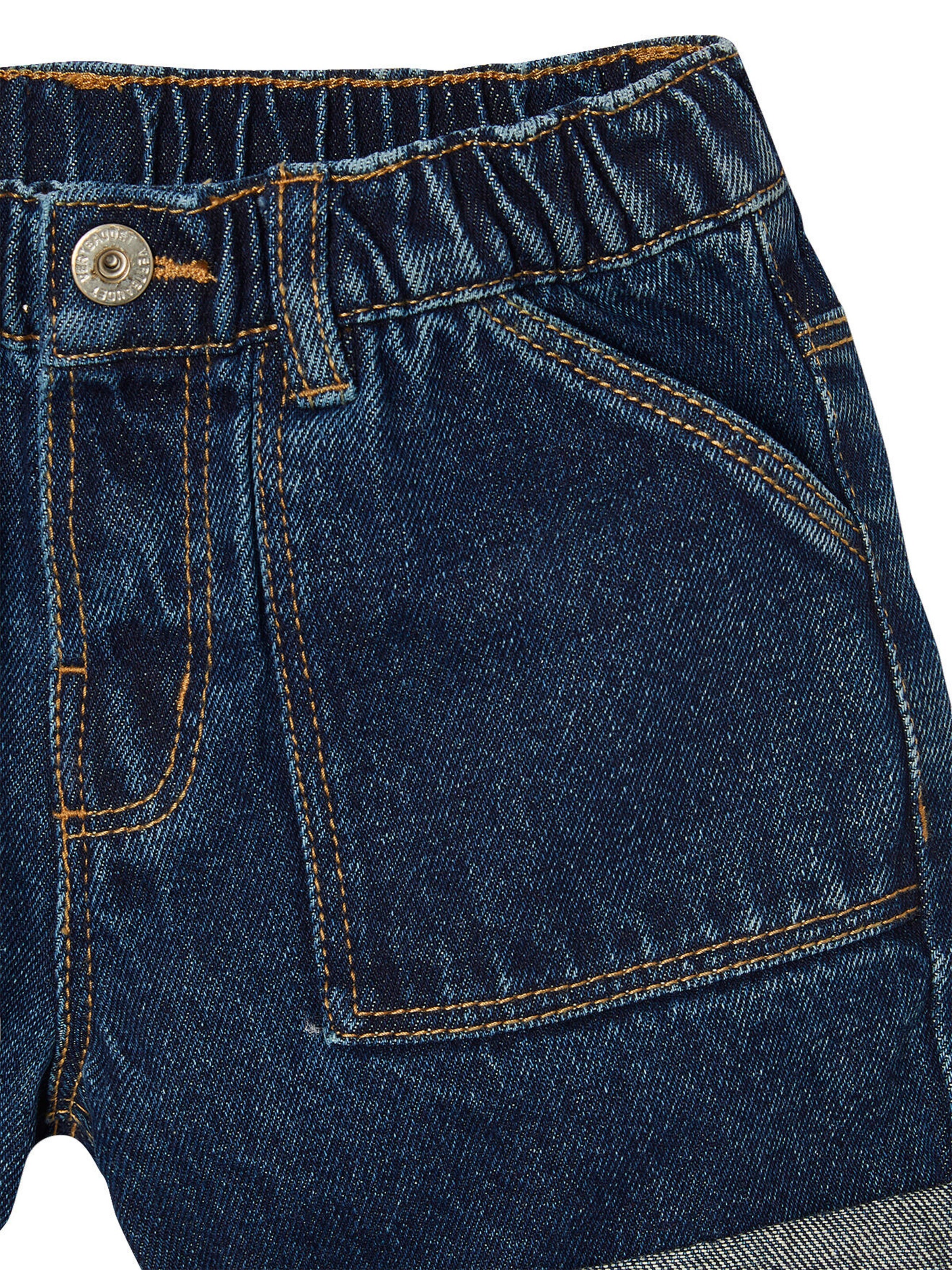 Vertbaudet Mädchen Jeansshorts BASIC dunkelblau