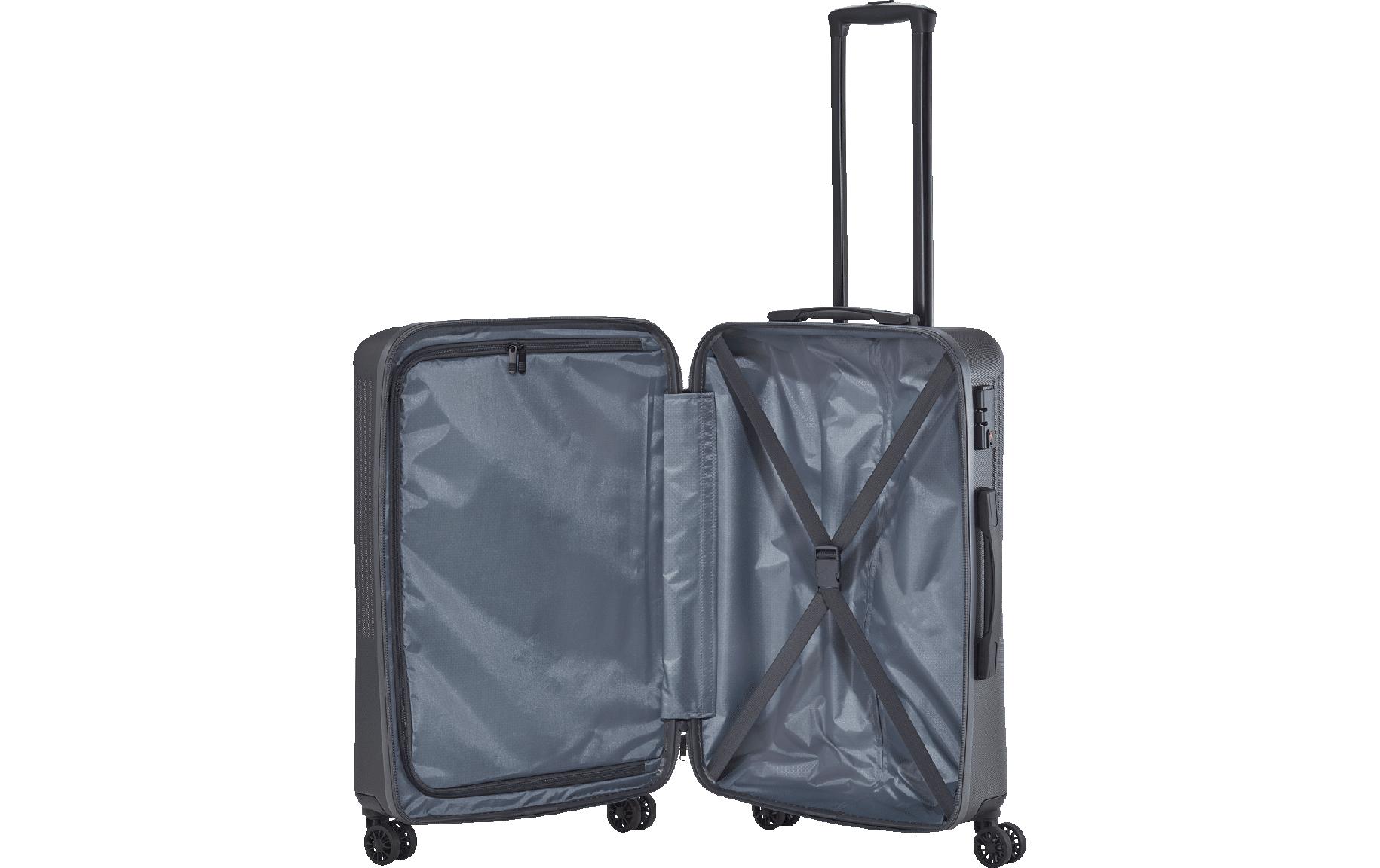 Reisekoffer BALI Trolley M Anthrazit4-Rollen Hartschalenkoffer