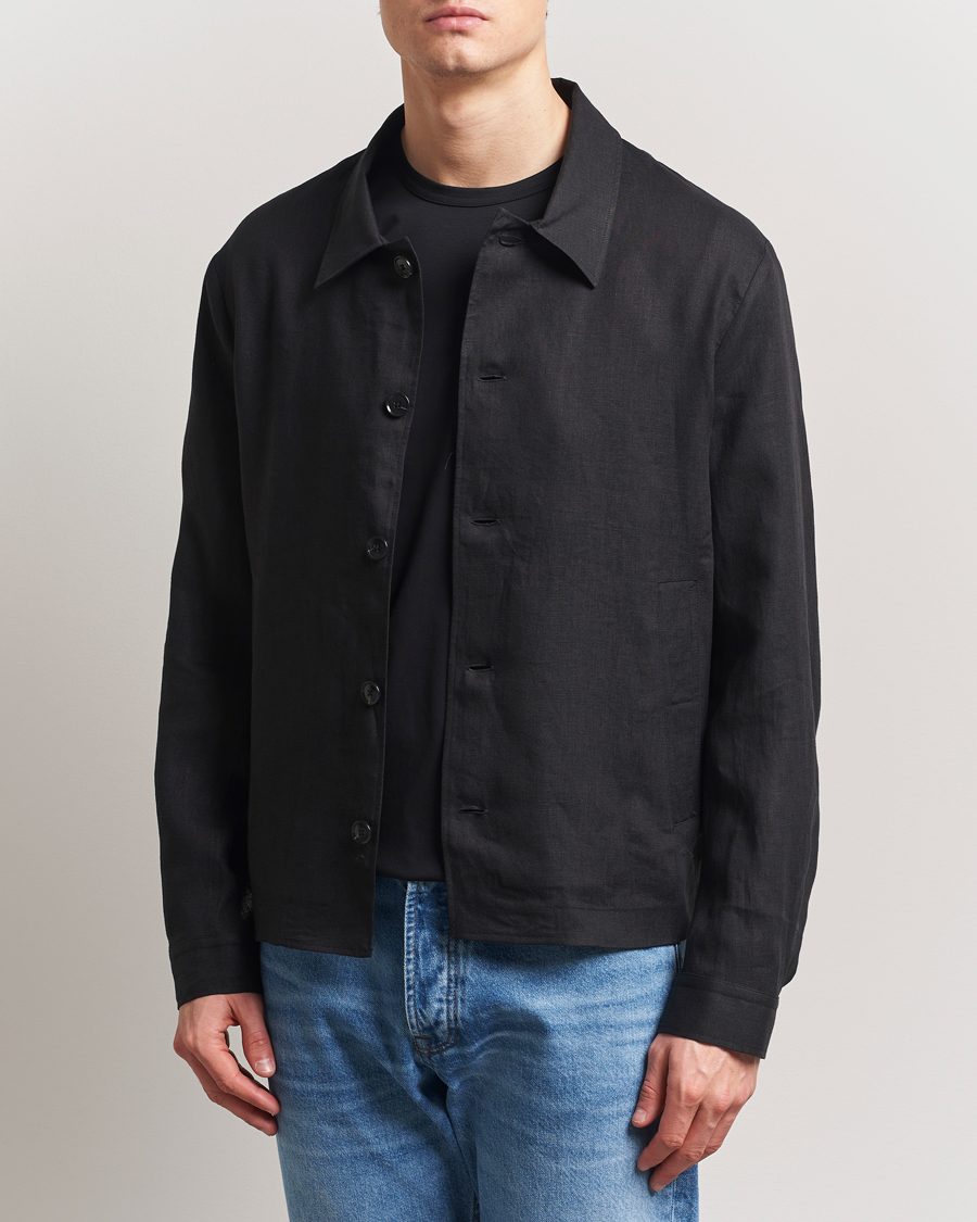 Tiger of Sweden Barnaby Linen Overshirt Black