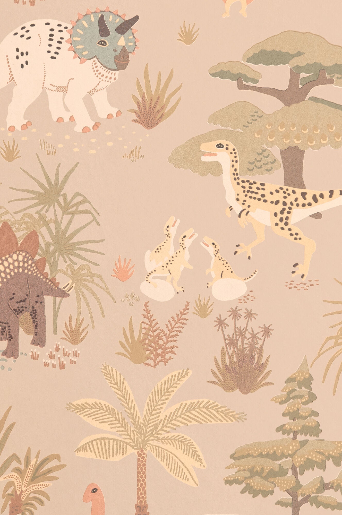 Majvillan Tapet Dinosaur Vibes, Sandy Beige
