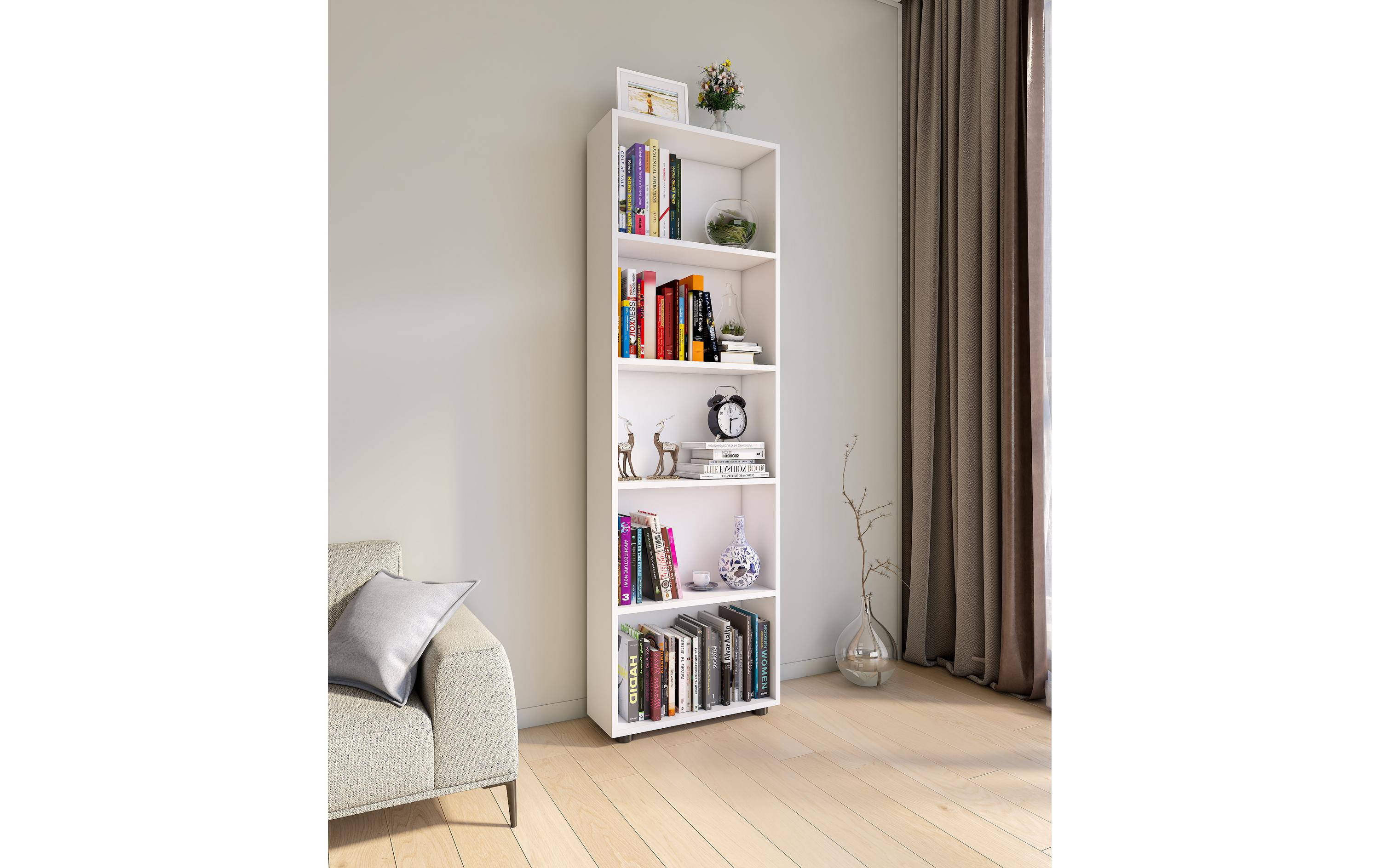 Regal Bulas 5-fach 169 x 56 cm, WeissStandregal