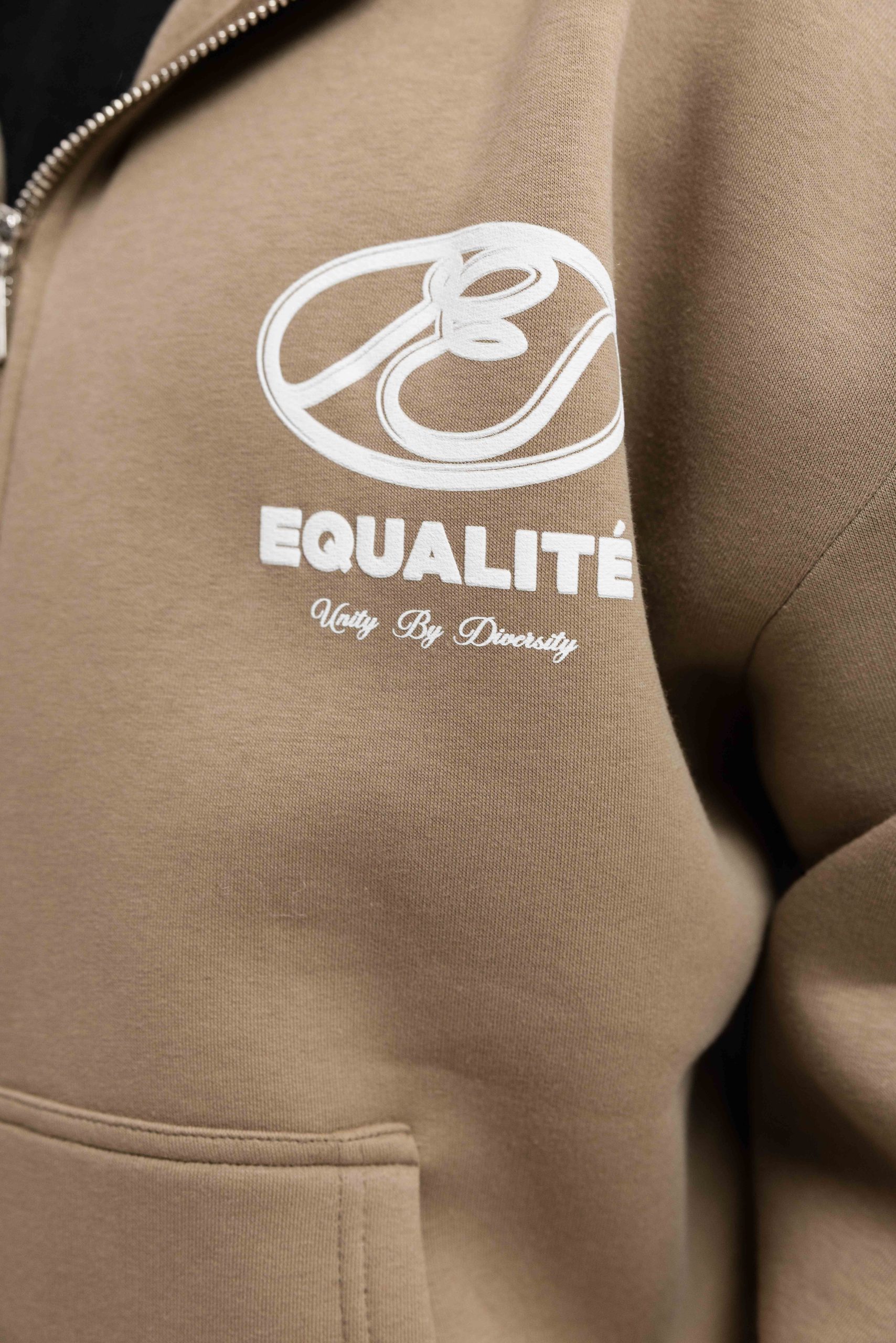 Equalité Arid Oversized Full Zip Hoodie Heren Beige