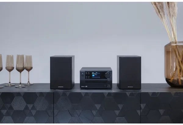 Kenwood Electronics M-725DAB-B, Home audio micro system, Sort, 50 W, 2-vejs, 75 dB, 10%
