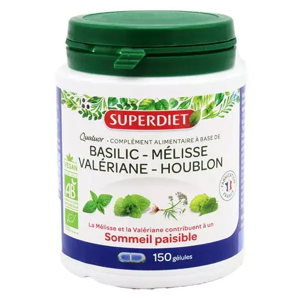 Superdiet Organic Peaceful Sleep Quartet 150 cápsulas