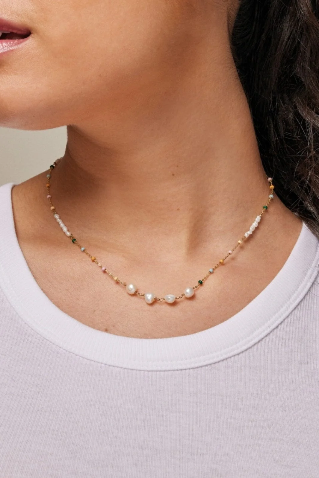 Enamel Copenhagen Necklace, Lola Perla