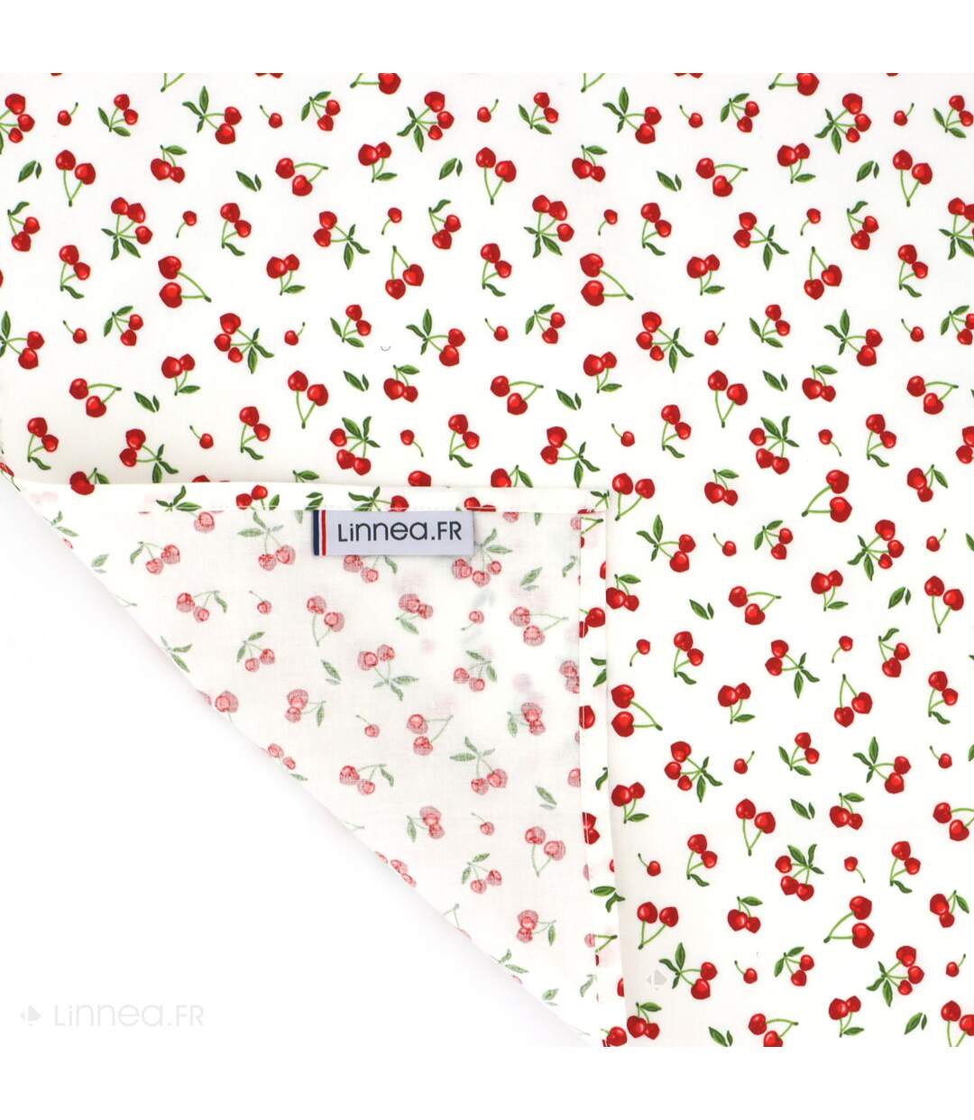 Set de table enduit 45x45 cm CERISES bleu Marine