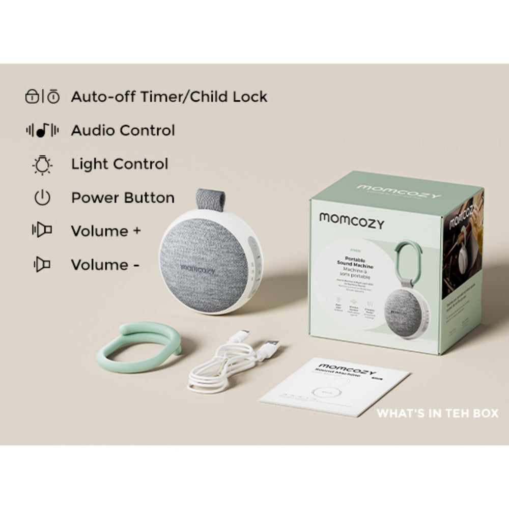 Køb Momcozy Portable Sound Maskine Med Natlys