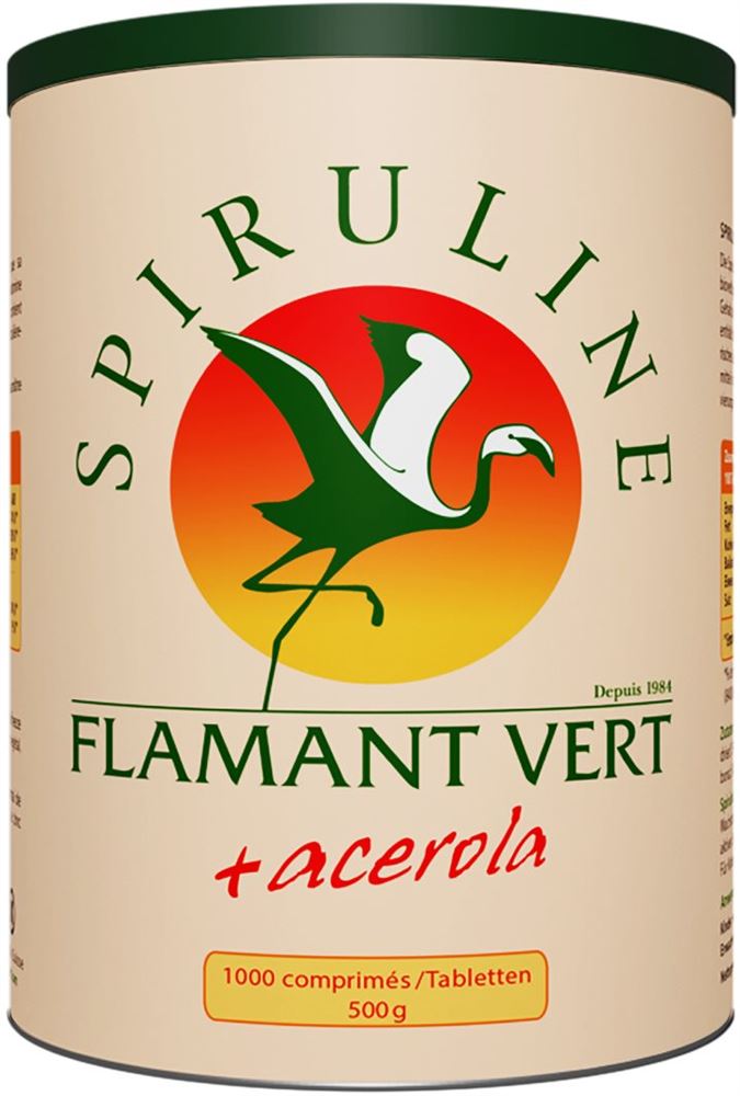 Spiruline Flamant Vert   Acerola (Vitamin C) Tabl 500 mg 1000 Stk