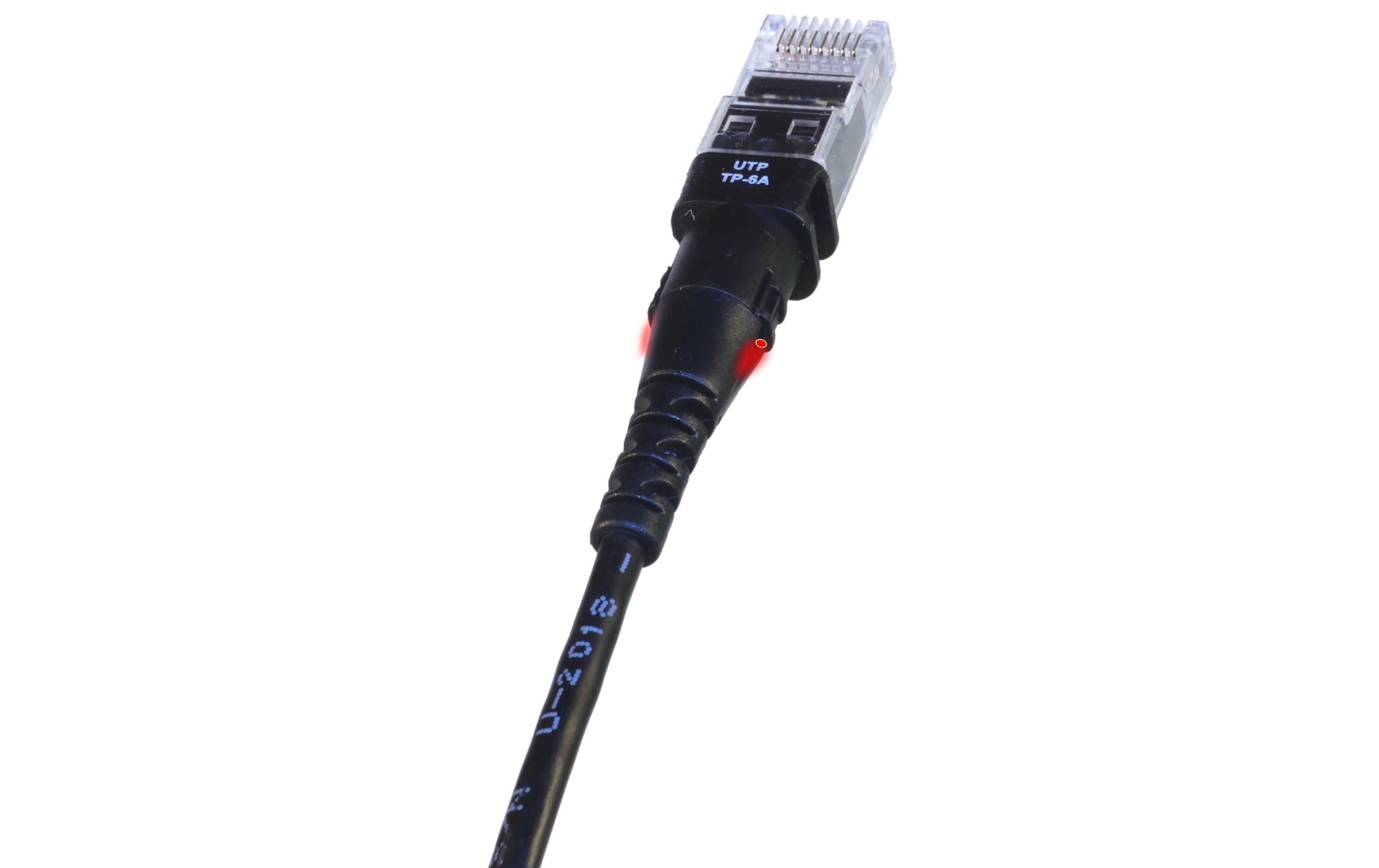 Patchkabel ThinPATCH Cat 6A, U/UTP, 12.2 m, SchwarzRJ45 CAT 6A U/UTP dünnes Patchkabel - 12.2 m