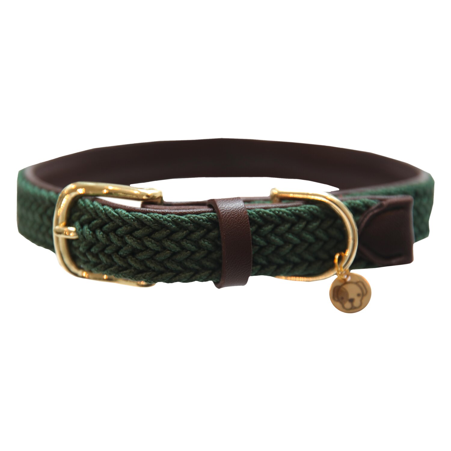 KENTUCKY DOGWEAR Hundehalsband Plaited Nylon  - olive green
