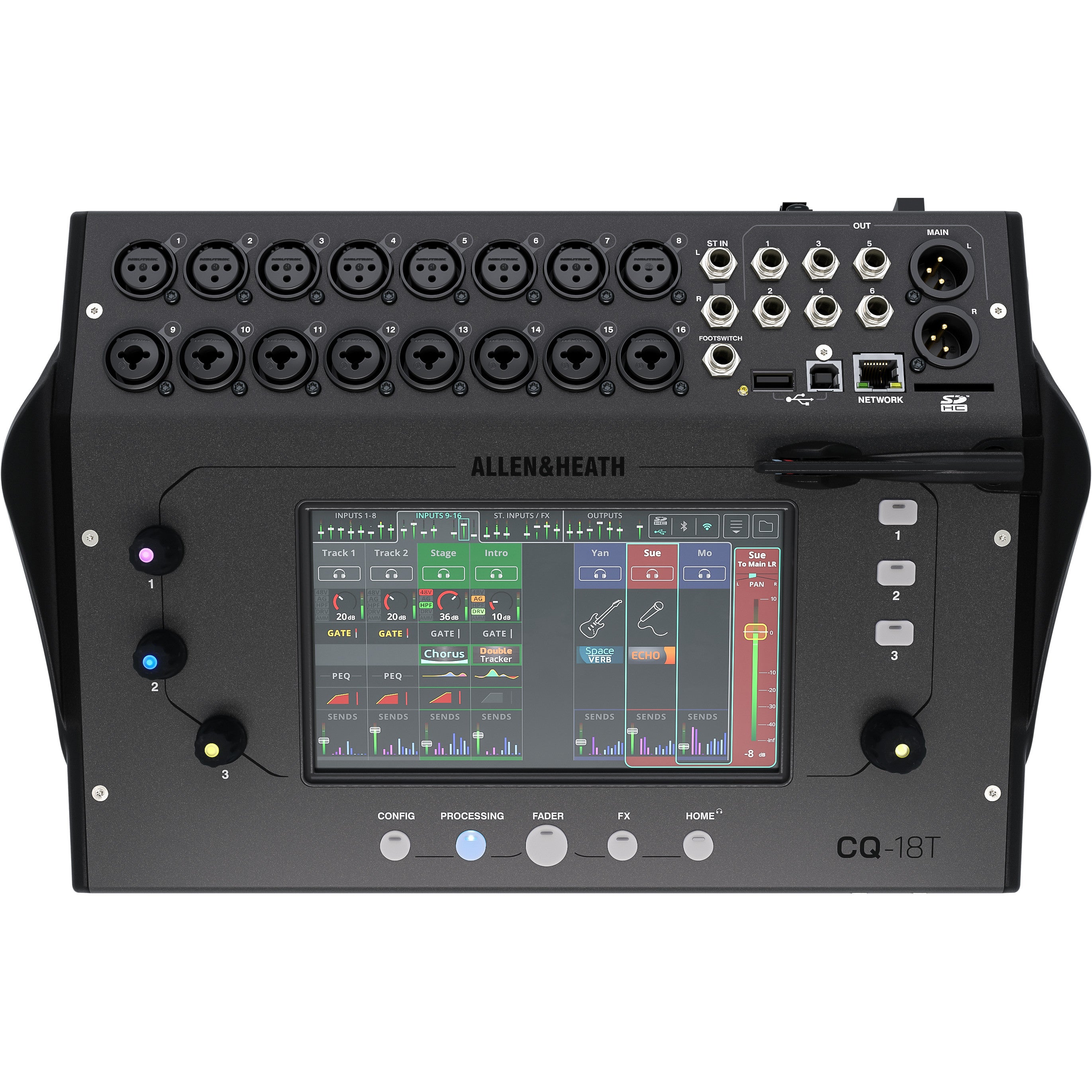 Allen & Heath CQ-18T 18i/8o ultracompacte digitale mixer