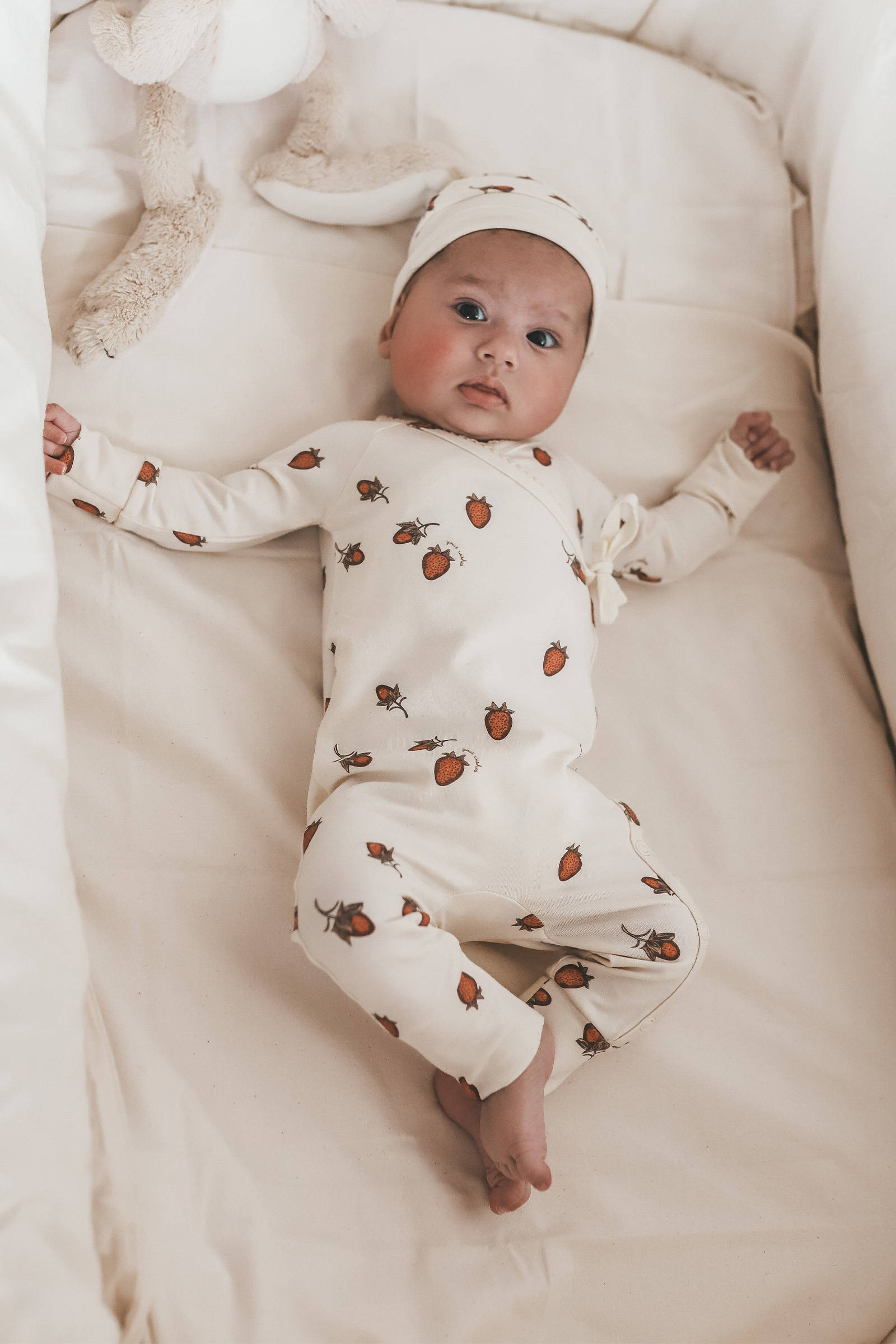 Your Wishes reversible baby muts wit/rood