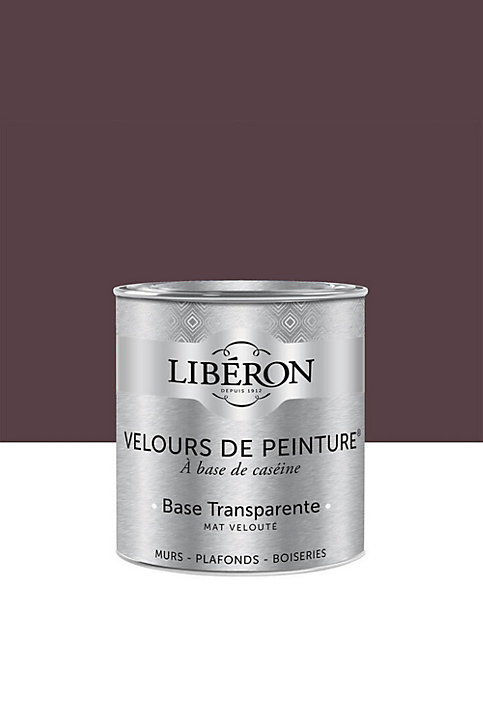 Peinture multisupport murs, plafonds et boiseries Velours de peinture rouge coq au vin Libéron 0,5L