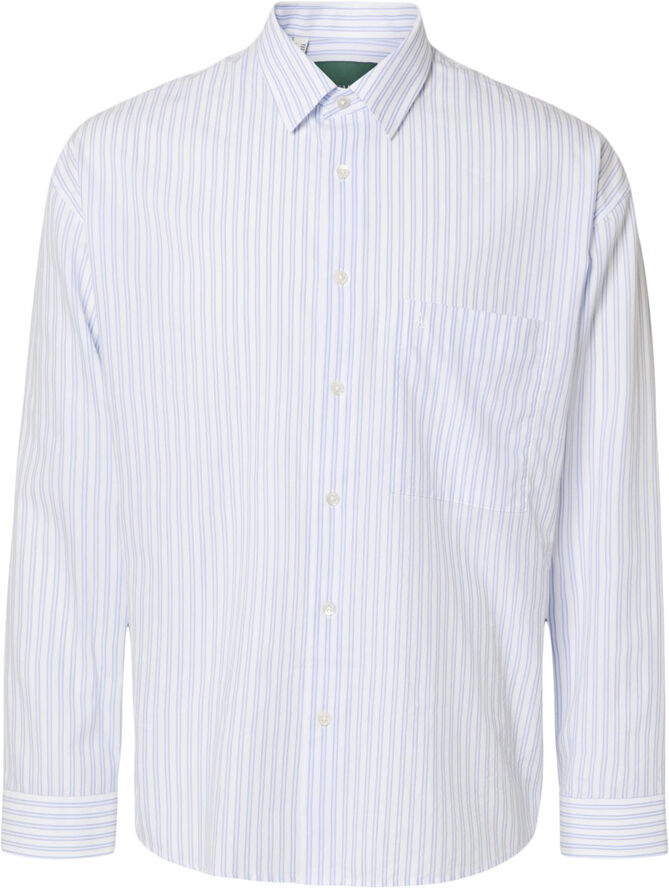 Annarr ANRRELAXROAR-POPLIN SHIRT LS Cashmere blue/skyway/white
