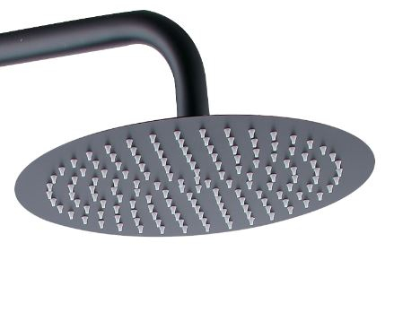 Mueller Black regendouche 20cm hoofddouche en handdouche matzwart