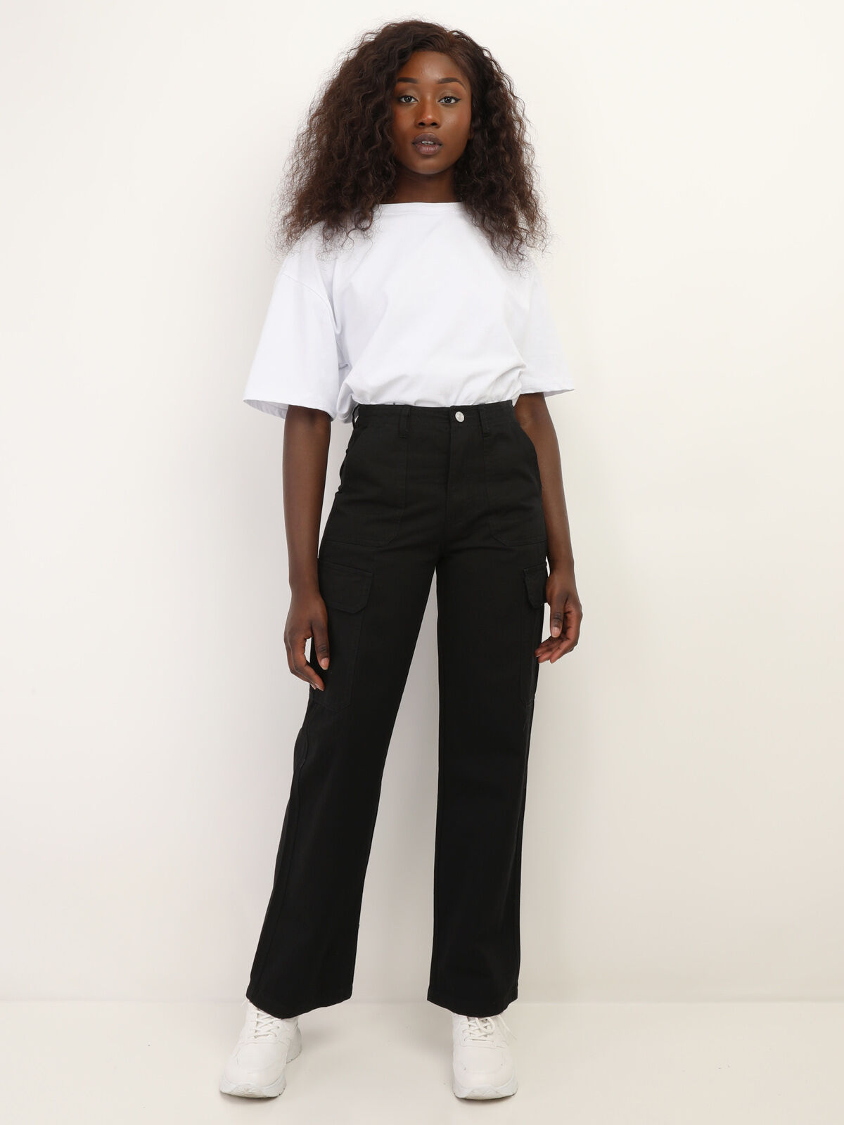 Pantalon cargo style utilitaire- Noir