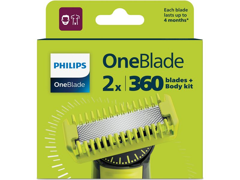 Philips Rasierklingen OneBlade QP624/50 4 Teile Klingen