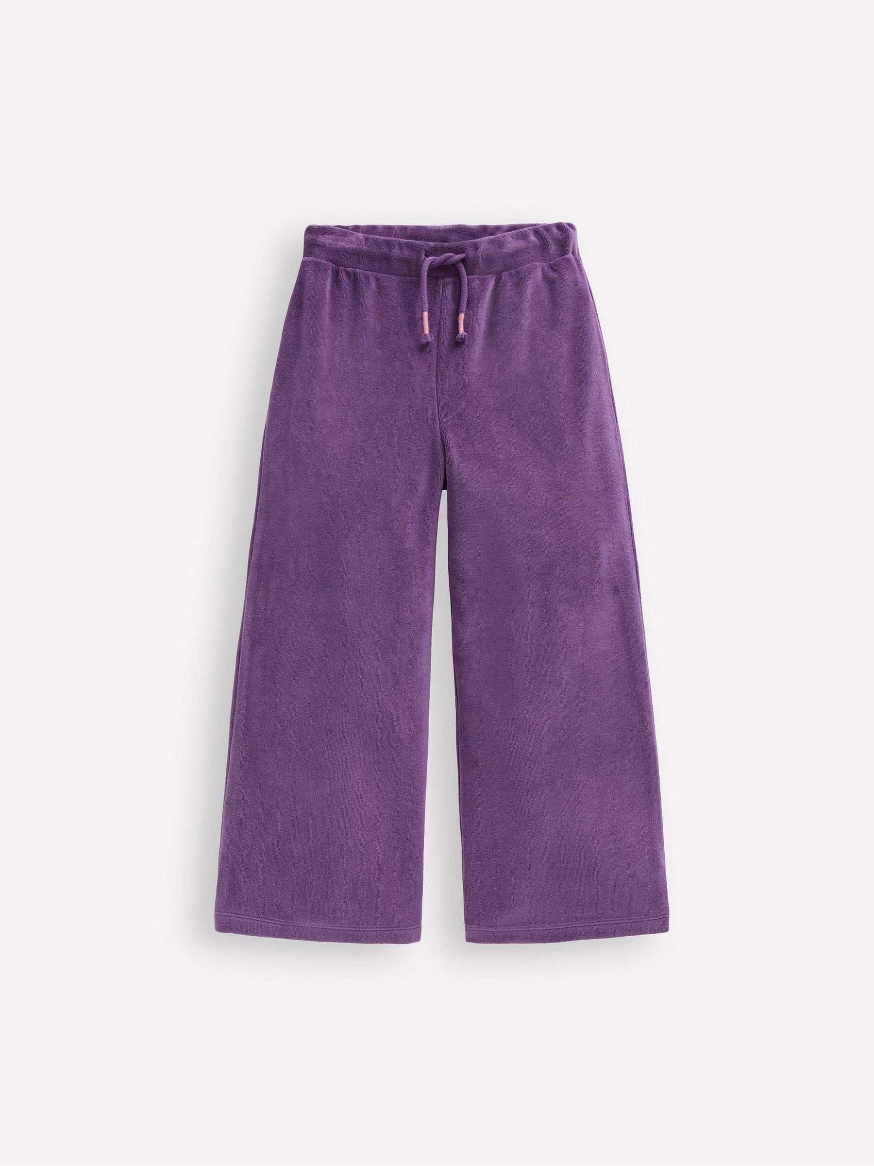 Paars - Boden Hart Pocket Velour Joggingbroeken