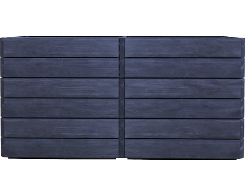 Klassieke verhoogde tuinbak GARANTIA Ergo Quadro 2 L 75 incl. Flora waterbesparend systeem 160 x 80 x 75 cm hout