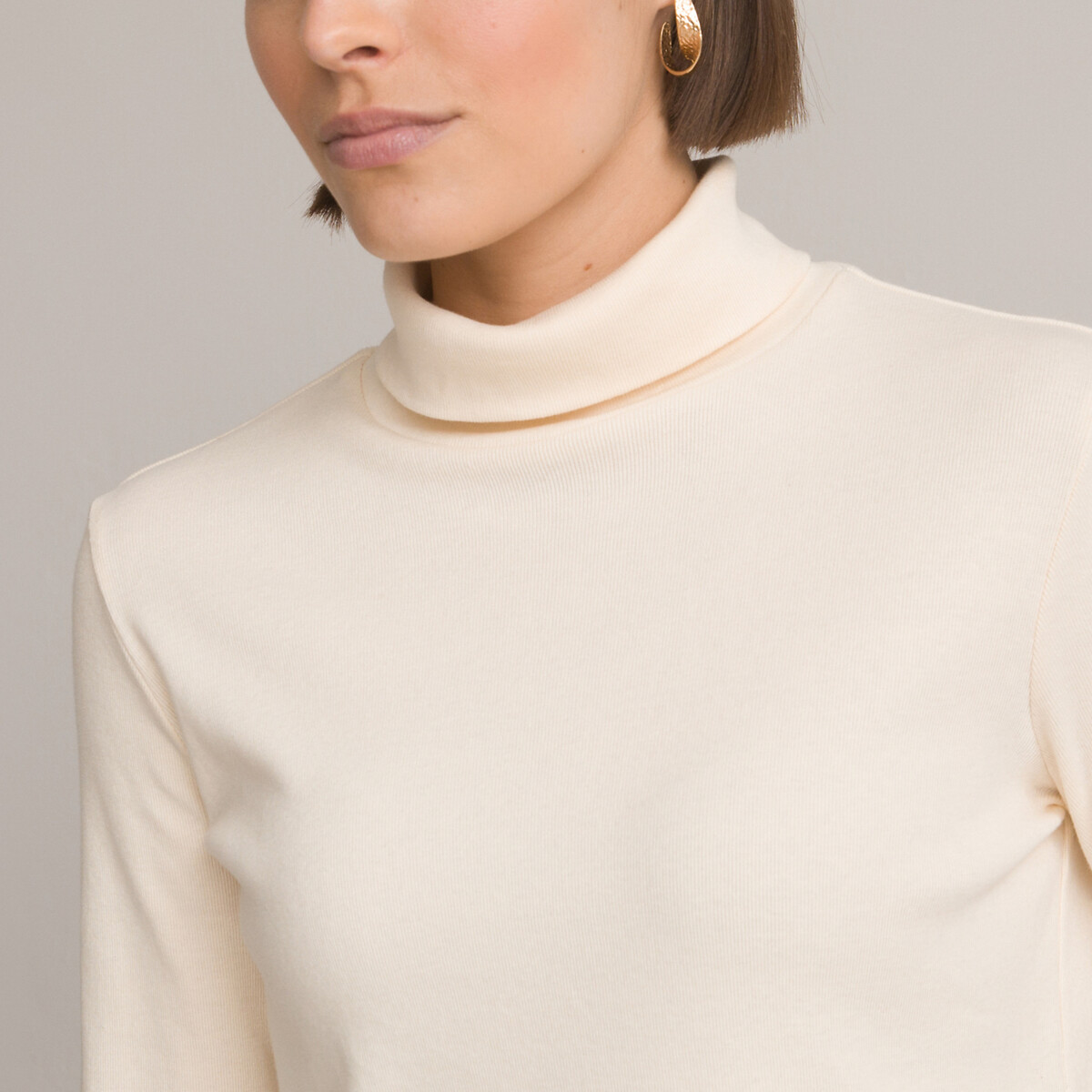 ANNE WEYBURN<br>Camiseta com gola alta e mangas compridas