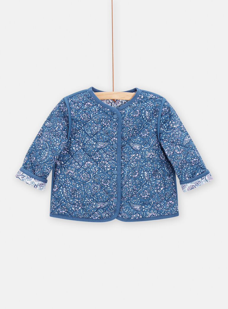 Cardigan matelassé réversible pour bébé fille