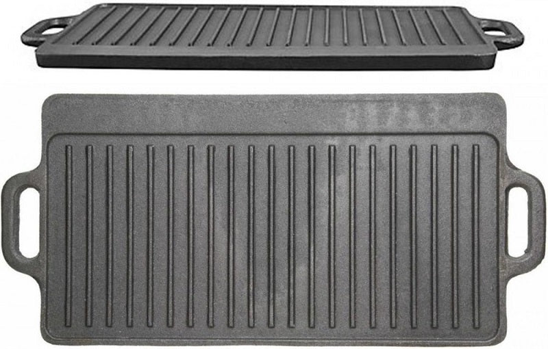 Gietijzeren Grillplaat Dubbelzijdig - 45cm x 23cm - KitchenCraft | Cas