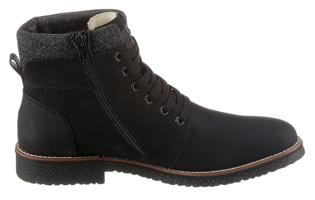 Rieker Schnürstiefelette  mit wärmendem Schurwollfutter