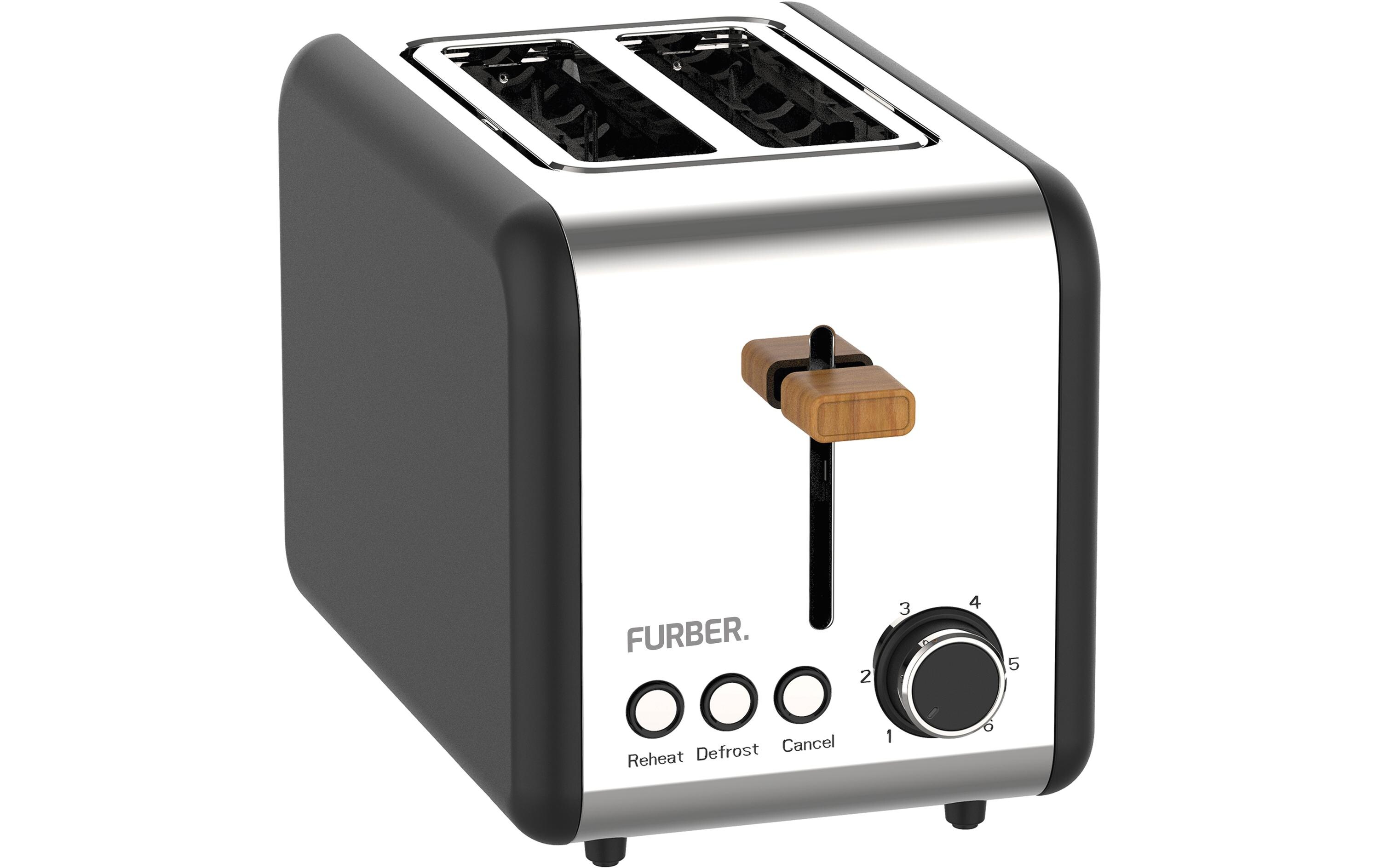 Toaster Chaplin Schwarz mattGleichzeitiges Rösten von 2 Toastscheiben