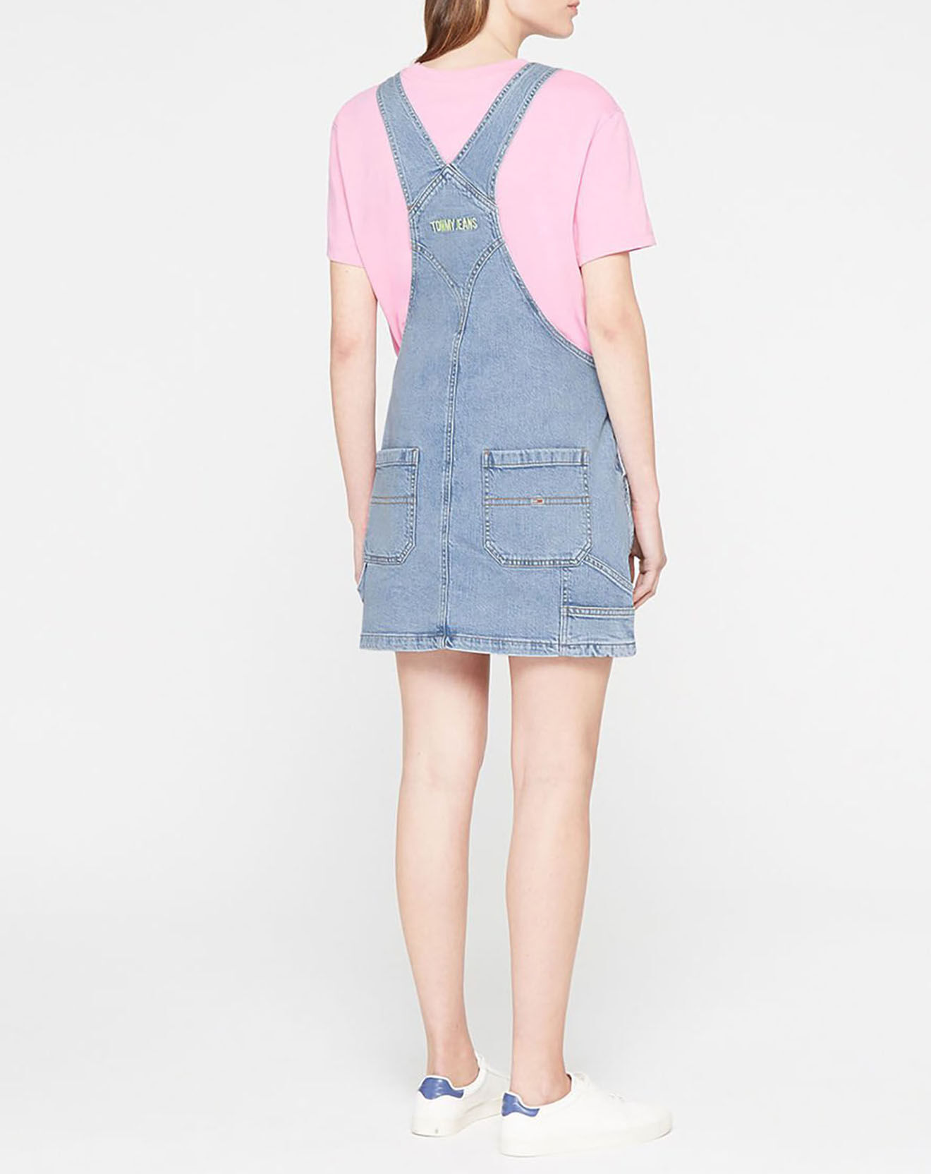 Tommy Jeans Robe salopette cargo dungaree bleu clair