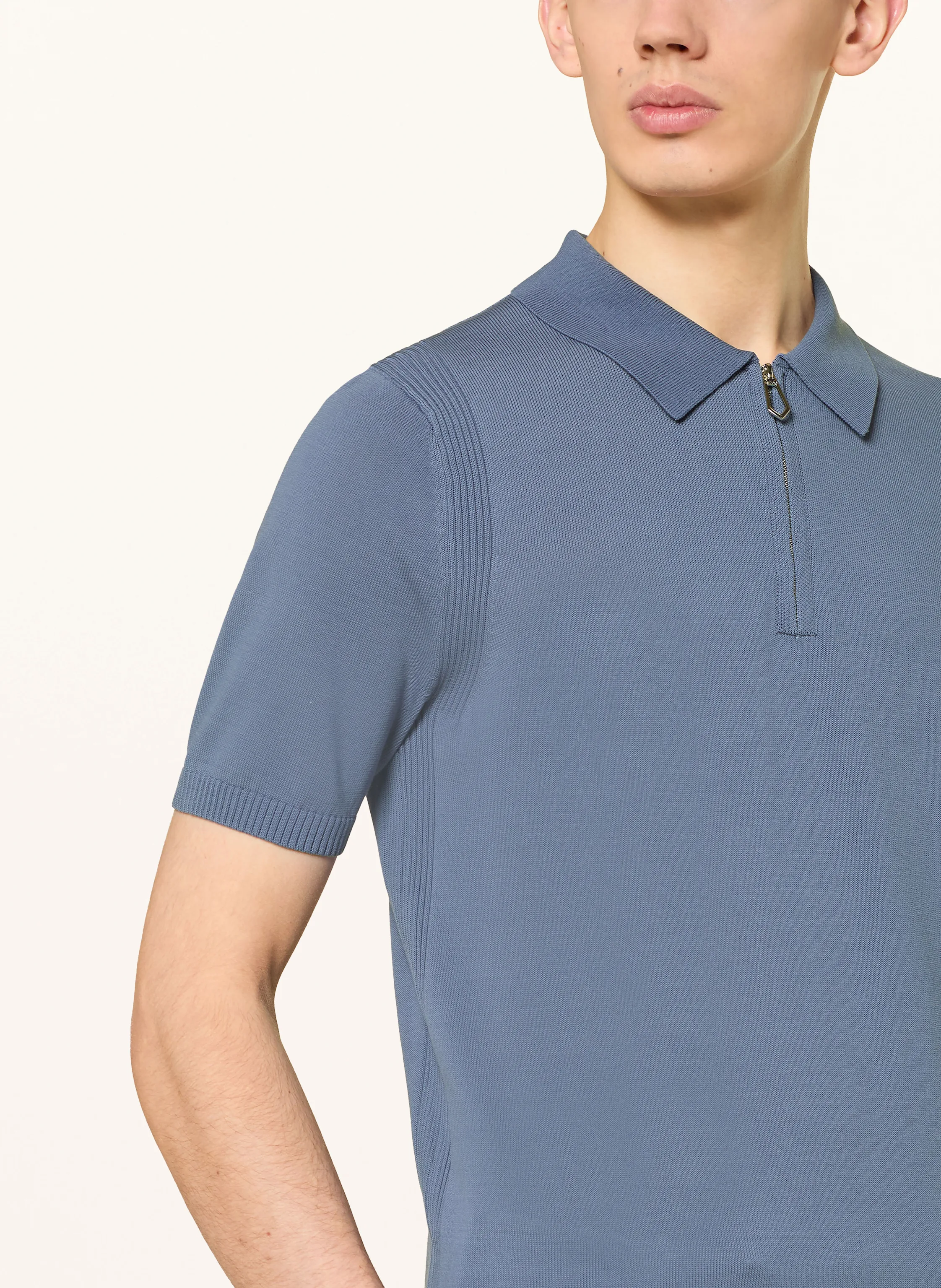 REISS Strick-Poloshirt BERKLEY