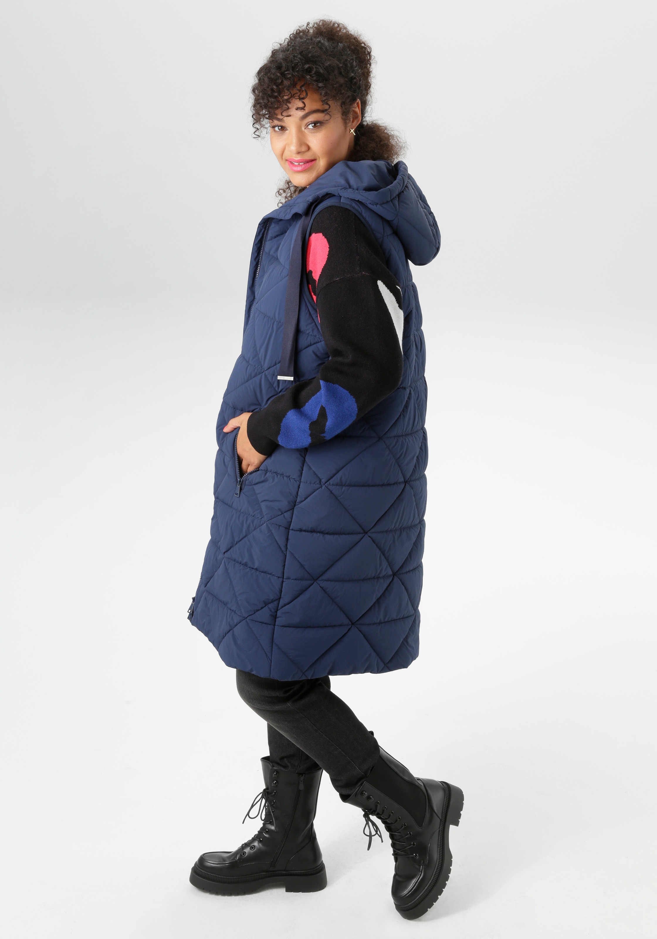 Aniston PLUS Steppweste , trendige wattierte Steppweste - NEUE KOLLEKTION