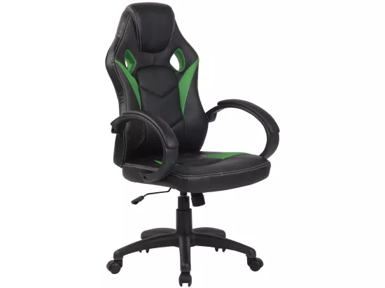 Chaise de bureau - Similicuir & Plastique - Vert - Magnus